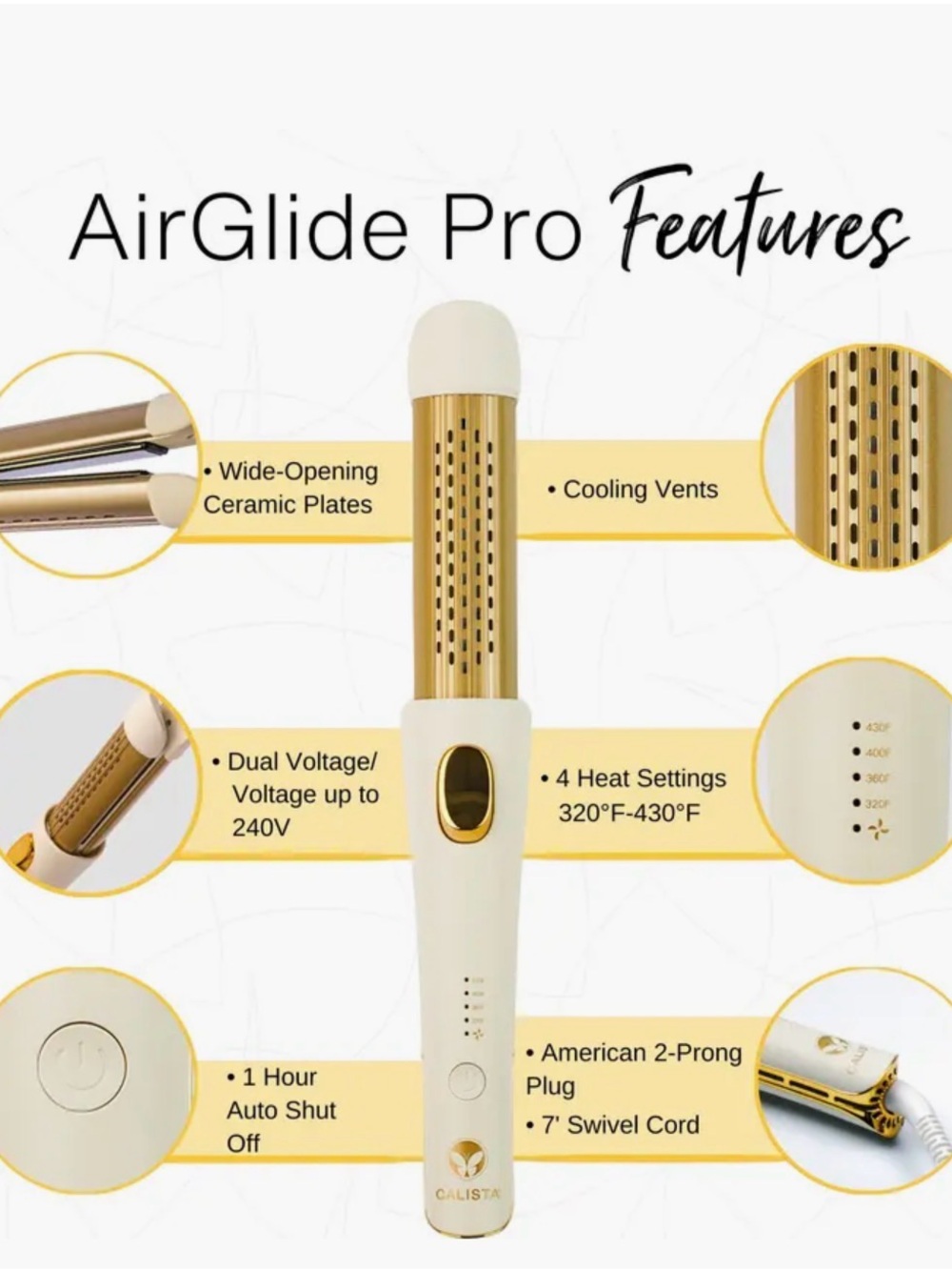 NWT - Calista - Lilac Ceramic - Airglide Pro Cool Breeze Styler - Picture 4 of 5